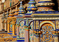 Mosaic tiles Seville Plaza de España