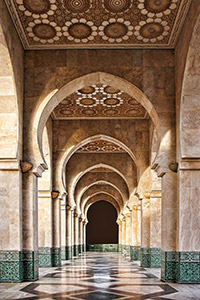 Mosque arch way Marrakech