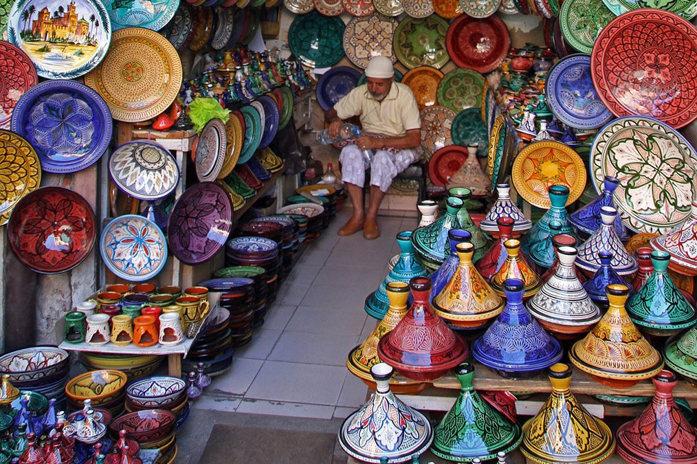 Ceramics in Fez Souk