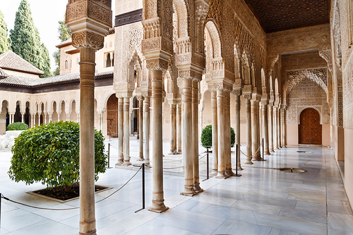 Patio de los Leone,s Alhambra Palace, Granada