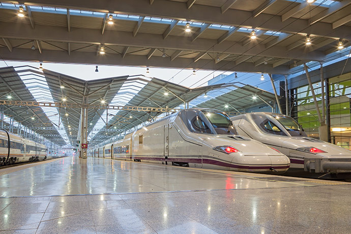 High speed trains Malaga train station